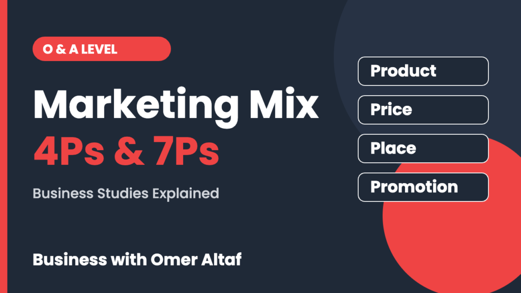 Marketing Mix 4Ps and 7Ps for O Level and A Level Business Studies